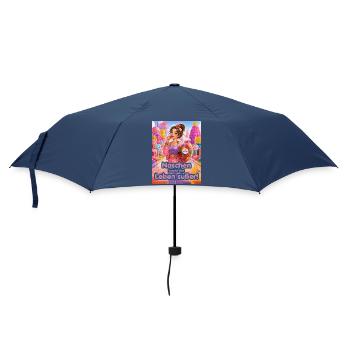 Naschen macht das Leben süßer Design für Poster - Regenschirm (klein) - Navy - Vorne