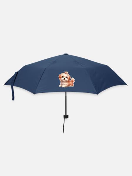 Süßer Hund - Regenschirm (klein) - Navy