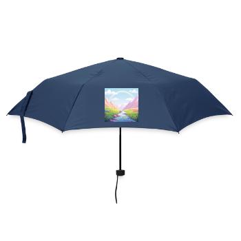 Nature Dream: Rainbow in the Mountains - Umbrella (small) - navy - Front
