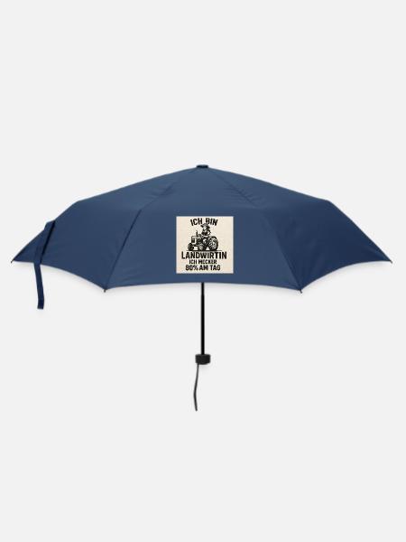 IchBinLandwirtin Traktorwitz - Regenschirm (klein) - Navy