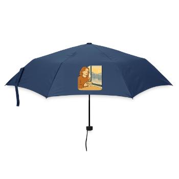 Fenster früher Morgen Wärme - Regenschirm (klein) - Navy - Vorne