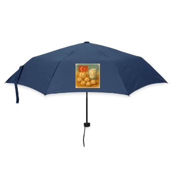 Mantı et Ayran - Parapluie standard - marine - Devant