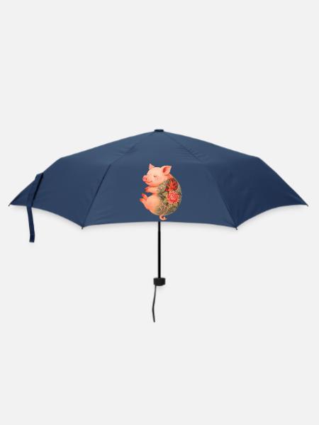 Porcelet tatoué – Peaceful Ink - Parapluie standard - marine