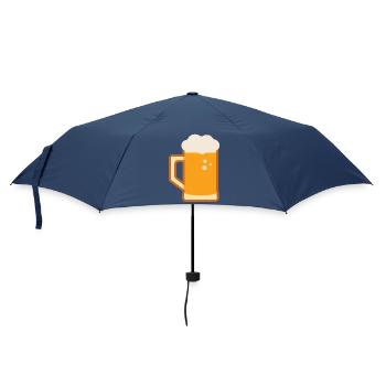 Bierkrug Illustration - Regenschirm (klein) - Navy - Vorne
