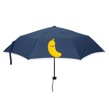 Happy Banana Cartoon - Umbrella (small) - navy - Front