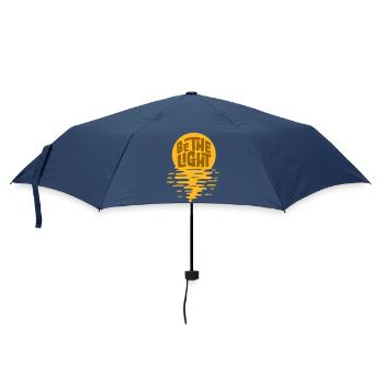 Be The Light Motivierend Positivität Spruch Logo - Regenschirm (klein) - Navy - Vorne