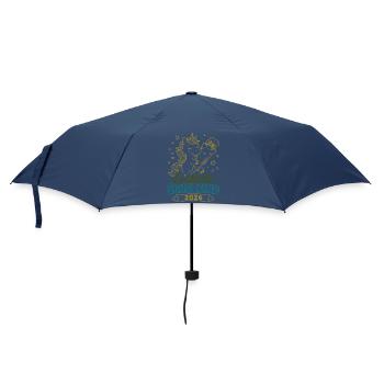 Endlich Schulkind 2026 Unicorn - Regenschirm (klein) - Navy - Vorne