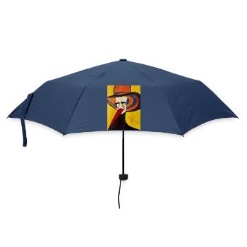 Creative pelican with hat - Umbrella (small) - navy - Front