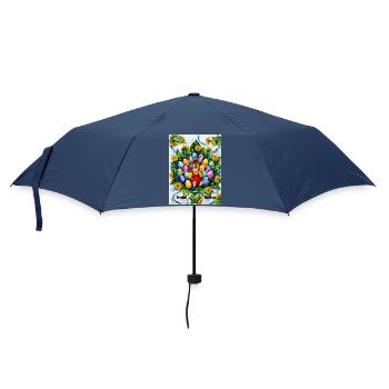 EG Ostern I Hasen I Frohe Ostern I Geschenk - Regenschirm (klein) - Navy - Vorne