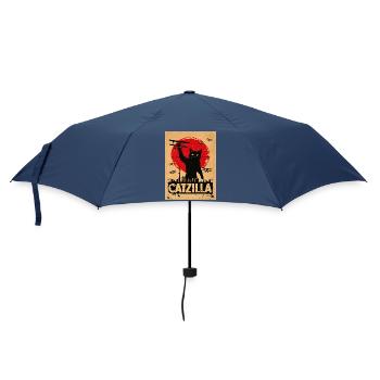 Chat guerrier dans le ciel de guerre - Parapluie standard - marine - Devant