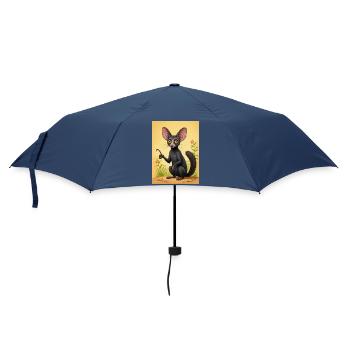 Aye-Aye Nachttrickster von Madagaskar, breit e - Regenschirm (klein) - Navy - Vorne