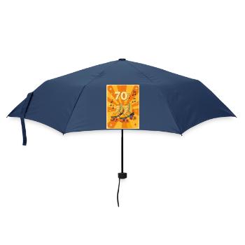 Klassische 70er-Jahre-Rollschuhe mit warmen Retro-Vibes - Regenschirm (klein) - Navy - Vorne