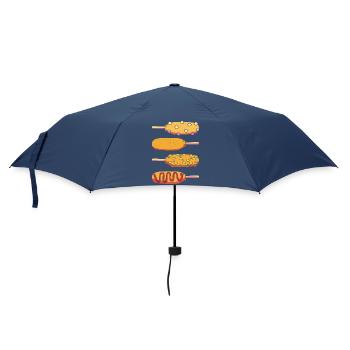 Corn Dog - Regenschirm (klein) - Navy - Vorne