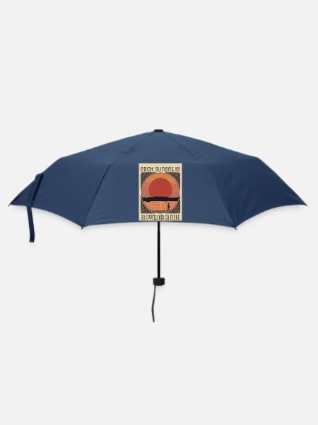 Sonnenuntergangs-Reset-Moment - Regenschirm (klein) - Navy