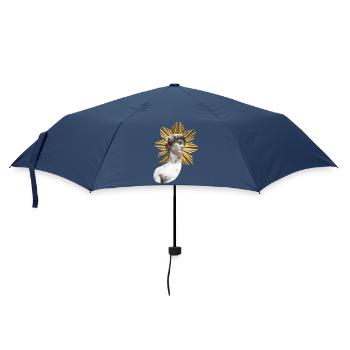 David mit Heiligenschein | Michelangelo - Regenschirm (klein) - Navy - Vorne