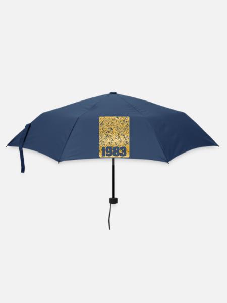 Zahl 1983 - Regenschirm (klein) - Navy