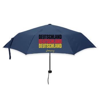 Flagge Deutschlands, deutscher Stolz - Regenschirm (klein) - Navy - Vorne