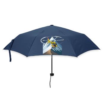 Hubschrauber im Anflug - Regenschirm (klein) - Navy - Vorne