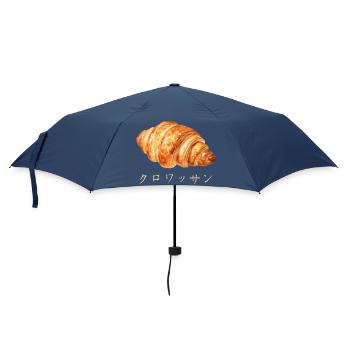 Conception de texte japonais croissant mignon - Parapluie standard - marine - Devant