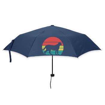 Gepard Retro Silhouette - Regenschirm (klein) - Navy - Vorne