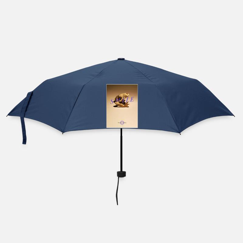 Skelettlächeln Neonstil - Regenschirm (klein) - Navy