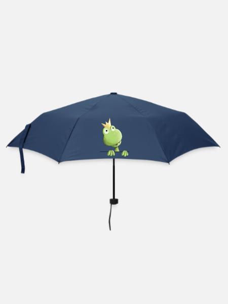 Süßer Froschkönig - Frosch Comic - Regenschirm (klein) - Navy