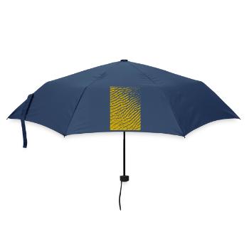 Goldene Tigerstreifen Muster - Regenschirm (klein) - Navy - Vorne