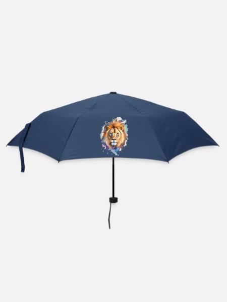 Löwe - Regenschirm (klein) - Navy