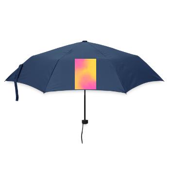Gradient - yellow pink personalisierbar - Regenschirm (klein) - Navy - Vorne
