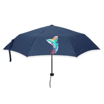 Delfin - Regenschirm (klein) - Navy - Vorne