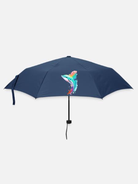 Delfin - Regenschirm (klein) - Navy