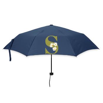 Green Daisies Brief - Regenschirm (klein) - Navy - Vorne