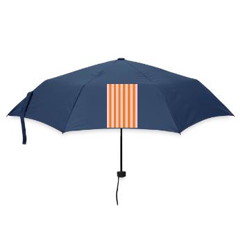 Stripes - orange pink personalizable - Umbrella (small) - navy - Front