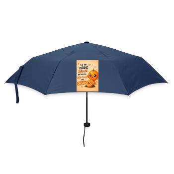 Orange mit Charakter - Regenschirm (klein) - Navy - Vorne