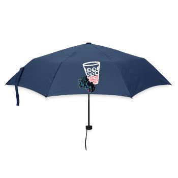 Schorleglas Weintrauben, Weinschorle, schobbeglas - Regenschirm (klein) - Navy - Vorne