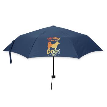 I'm at home where my dogs are - Umbrella (small) - navy - Front