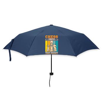 Échiquier des joueurs d’échecs - Parapluie standard - marine - Devant