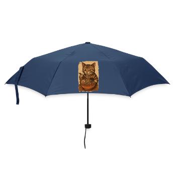 Ramen Nouilles Chat Japon Y2K Rétro Chats Manga - Parapluie standard - marine - Devant