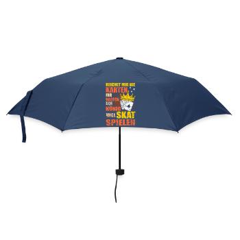 Skat Spieler Skat Club Skate Turnier Kartenspiel - Regenschirm (klein) - Navy - Vorne