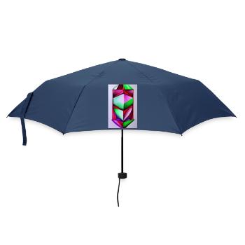 Edelstein Muster - Regenschirm (klein) - Navy - Vorne