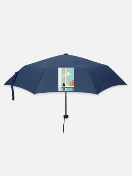 chat au bord de la piscine - Parapluie standard - marine