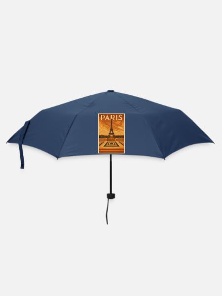 Eiffel Tower Art Deodorant Travel Poster - Umbrella (small) - navy
