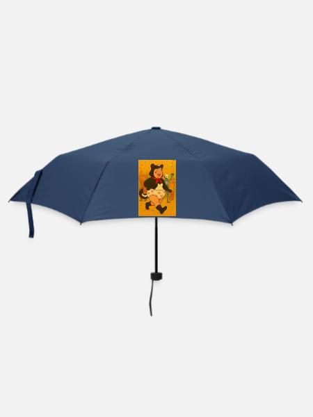 Festive dance with costumed characters - Umbrella (small) - navy