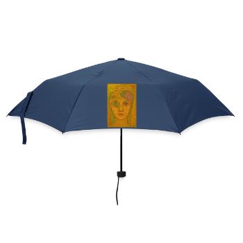 Love and Rest Artistic Portrait - Umbrella (small) - navy - Front