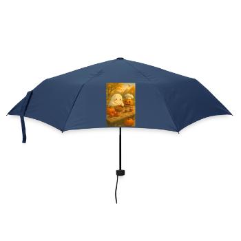 Halloween Geist am Kochen - Regenschirm (klein) - Navy - Vorne