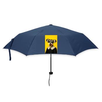 Dog with vintage lace collar - Umbrella (small) - navy - Front