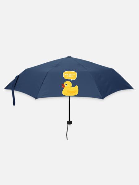 Just Quackin’ Around Duck Design - Regenschirm (klein) - Navy