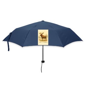 Geist des Nordens: Elch - Regenschirm (klein) - Navy - Vorne