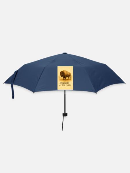 Die Stärke des Erdbisons - Regenschirm (klein) - Navy