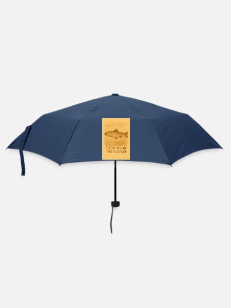 Empreinte de truite calme sous la surface - Parapluie standard - marine